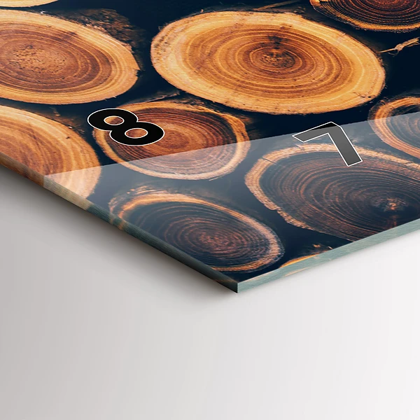 Horizontale Uhr Holz