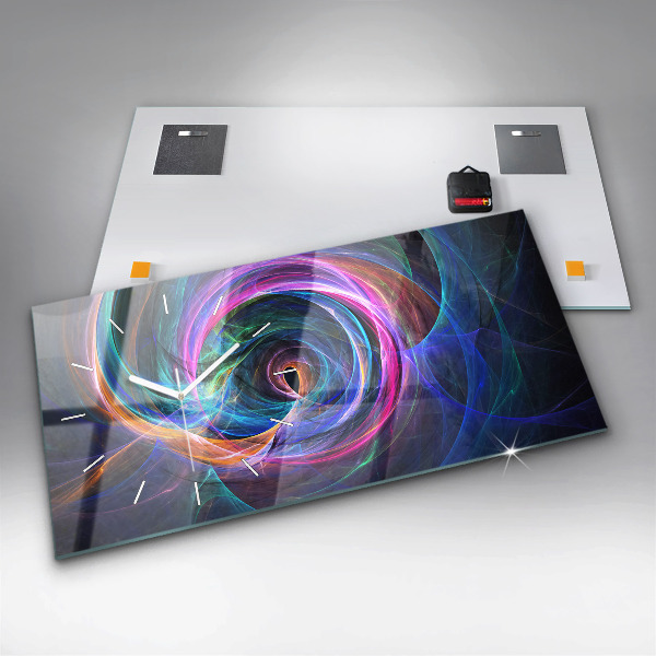 Horizontale Uhr mit motiv Buntes Fraktal