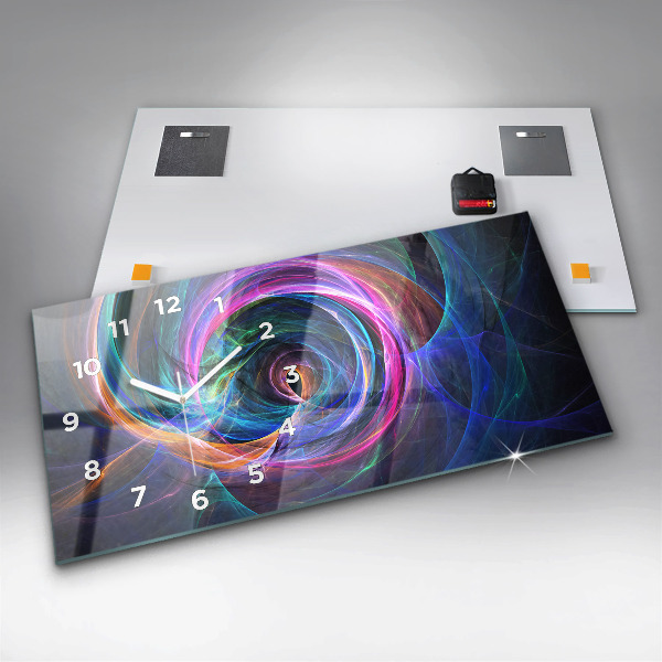 Horizontale Uhr mit motiv Buntes Fraktal
