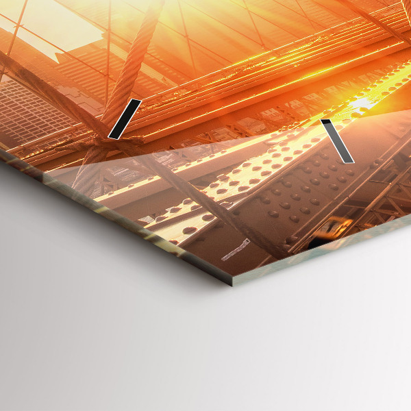 Horizontale Uhr Brooklyn-Brücke NYC