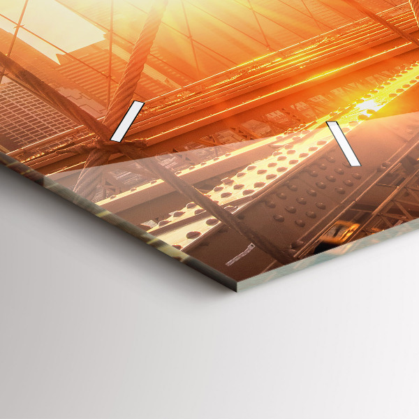 Horizontale Uhr Brooklyn-Brücke NYC