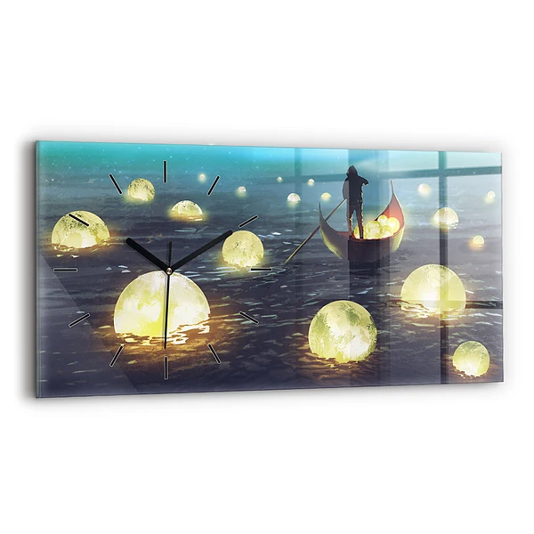 Horizontale Uhr mit motiv Abstraktion