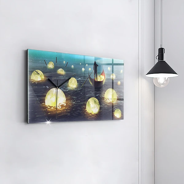 Horizontale Uhr mit motiv Abstraktion