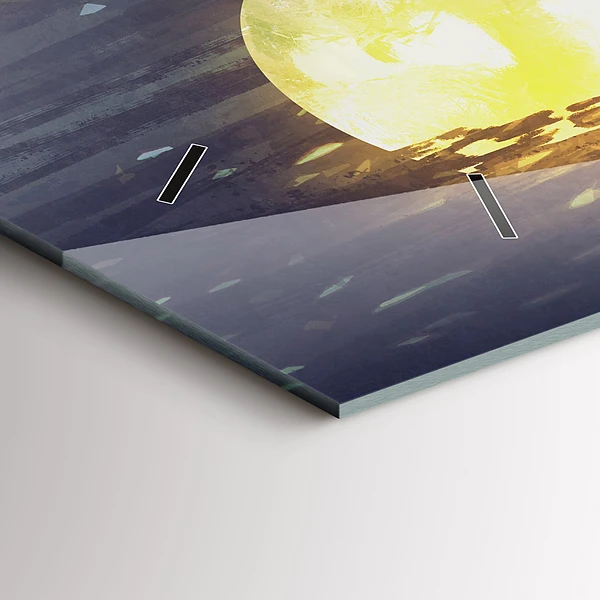 Horizontale Uhr mit motiv Abstraktion