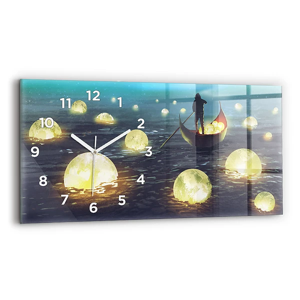 Horizontale Uhr mit motiv Abstraktion