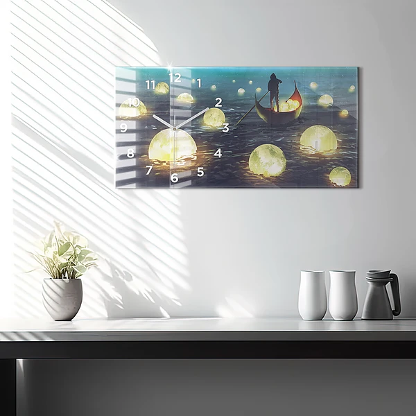 Horizontale Uhr mit motiv Abstraktion