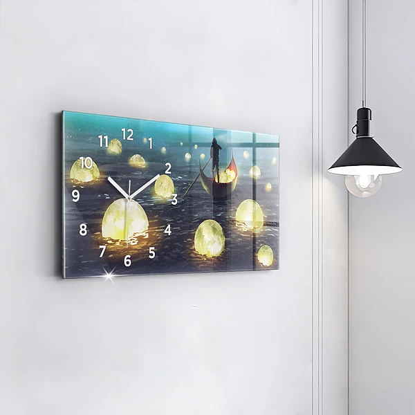 Horizontale Uhr mit motiv Abstraktion