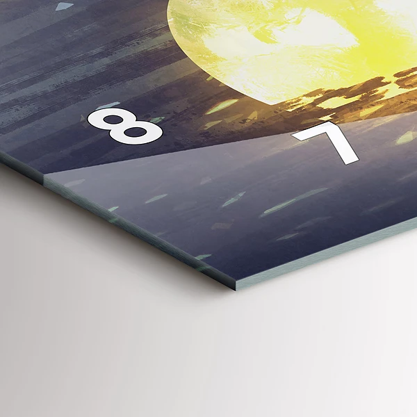 Horizontale Uhr mit motiv Abstraktion