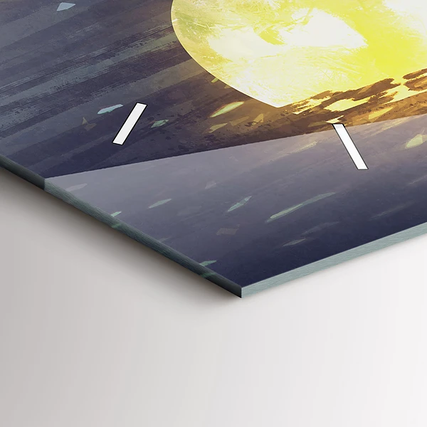 Horizontale Uhr mit motiv Abstraktion