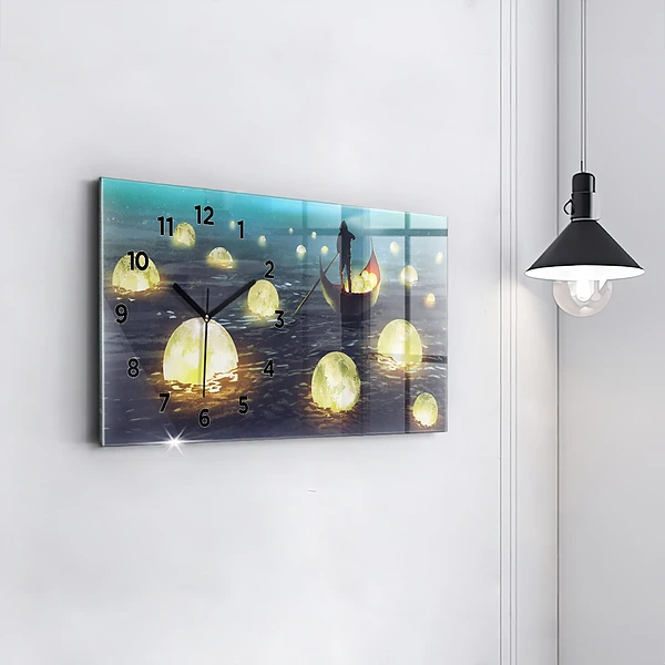 Horizontale Uhr mit motiv Abstraktion