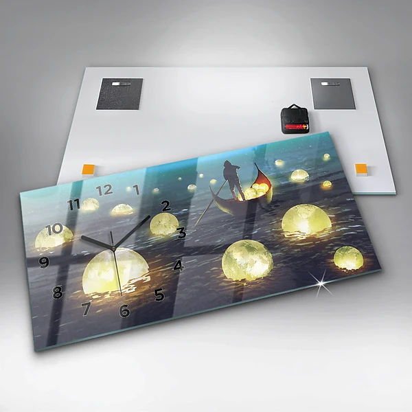 Horizontale Uhr mit motiv Abstraktion