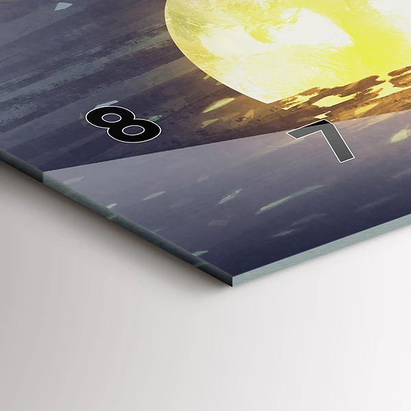 Horizontale Uhr mit motiv Abstraktion