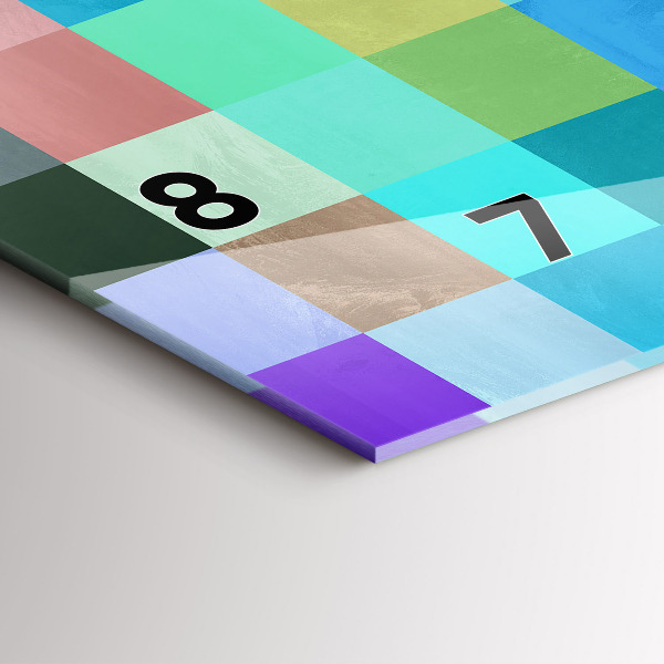 Horizontale Uhr Komposition von Quadraten