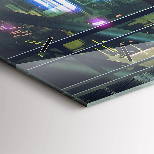 Horizontale Uhr mit motiv Cyber-Punk