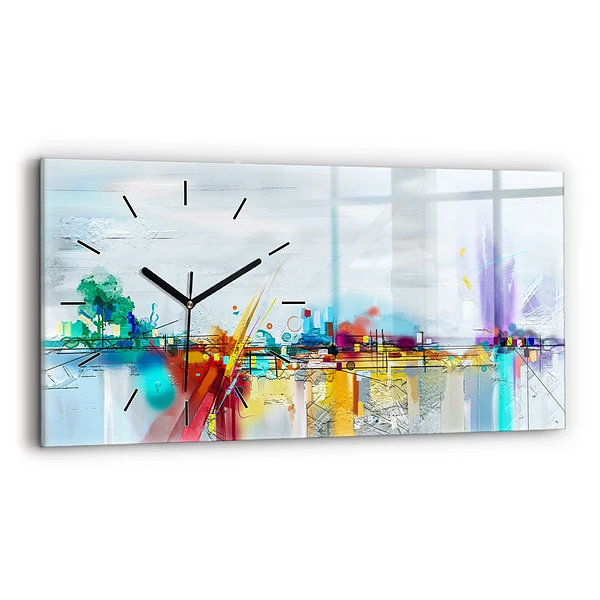 Horizontale Uhr Abstrakte Öl-Landschaft