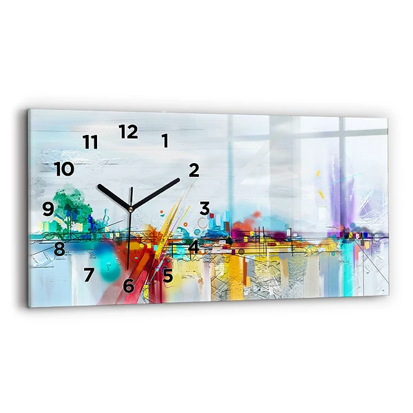 Horizontale Uhr Abstrakte Öl-Landschaft