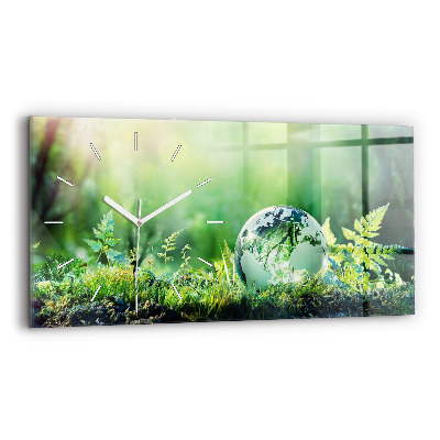 Horizontale Uhr Weltkugel