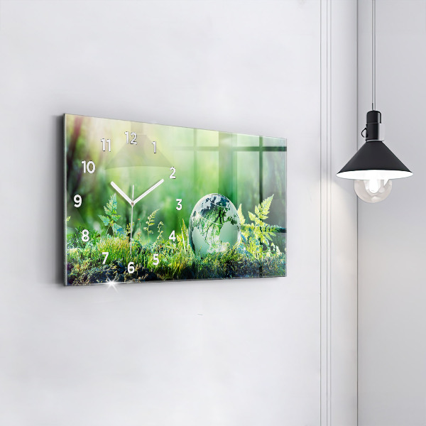 Horizontale Uhr Weltkugel