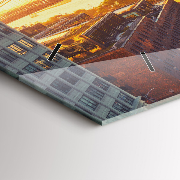 Horizontale Uhr mit motiv New York Manhattan