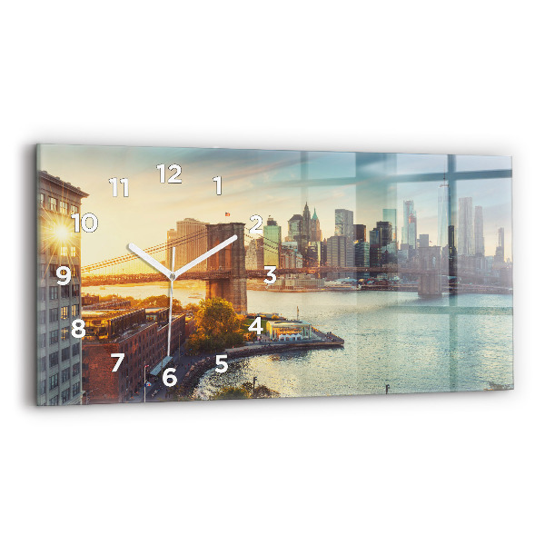 Horizontale Uhr mit motiv New York Manhattan