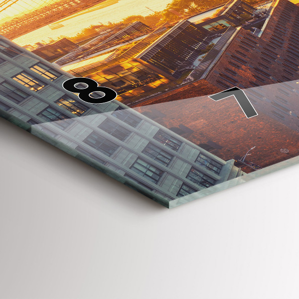 Horizontale Uhr mit motiv New York Manhattan