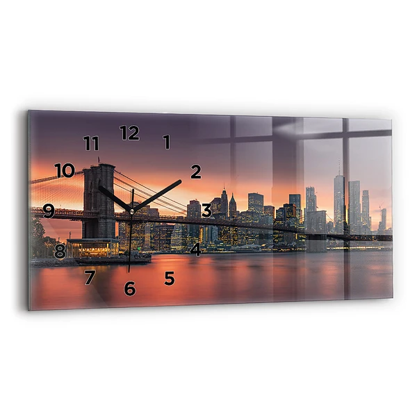 Horizontale Uhr New Yorker East River