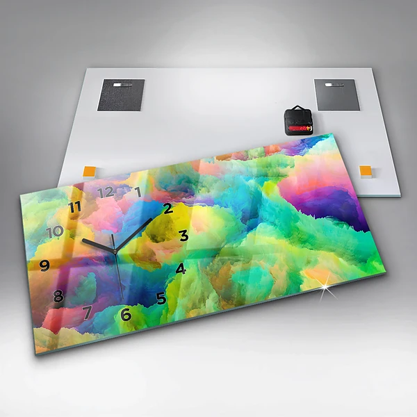 Horizontale Uhr mit motiv Fraktale Textur