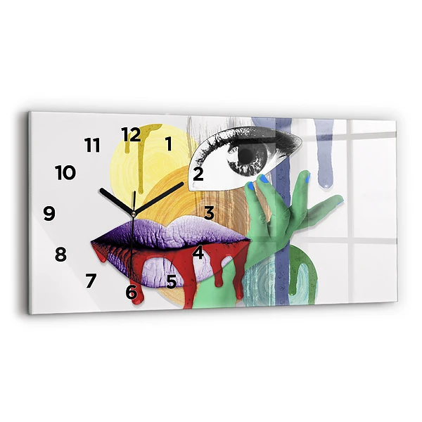 Horizontale Uhr Surrealistische Collage