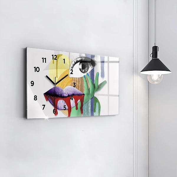 Horizontale Uhr Surrealistische Collage
