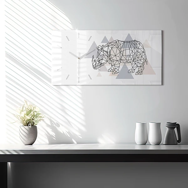 Horizontale Uhr mit motiv Geometrisches Muster