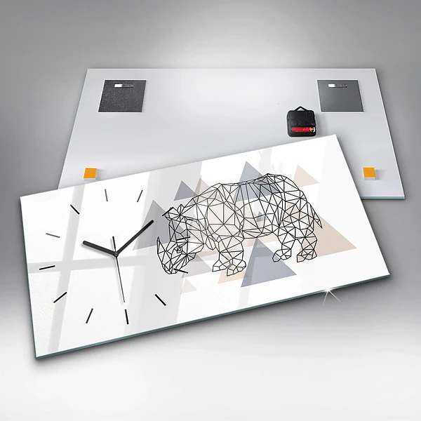 Horizontale Uhr mit motiv Geometrisches Muster