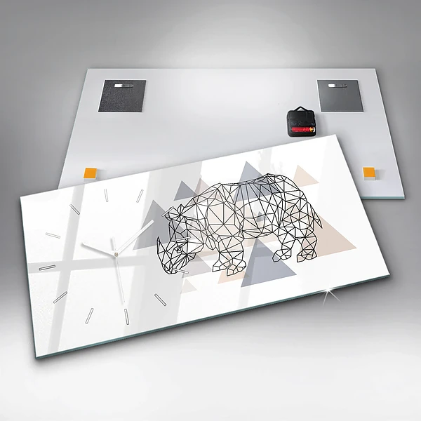 Horizontale Uhr mit motiv Geometrisches Muster