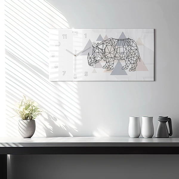 Horizontale Uhr mit motiv Geometrisches Muster