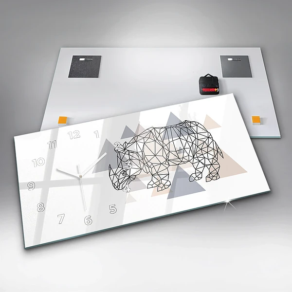 Horizontale Uhr mit motiv Geometrisches Muster