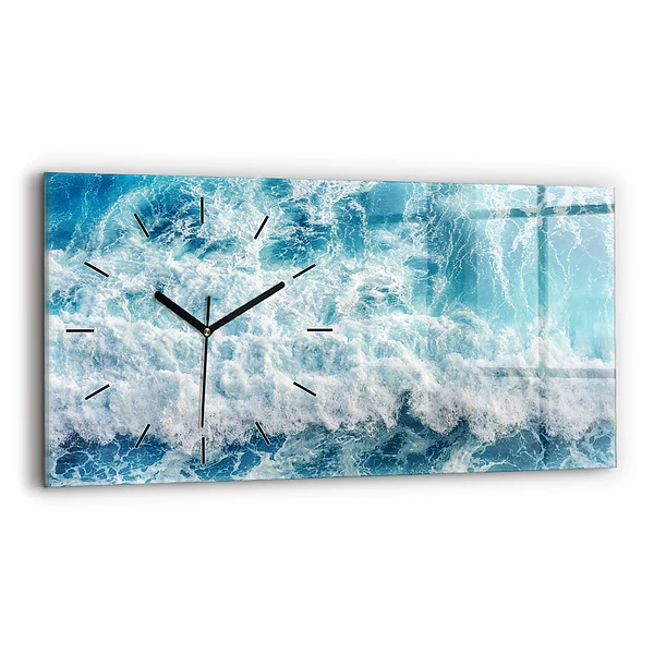 Horizontale Uhr mit motiv Meereswellen