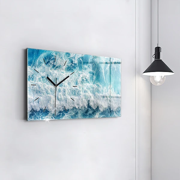 Horizontale Uhr mit motiv Meereswellen