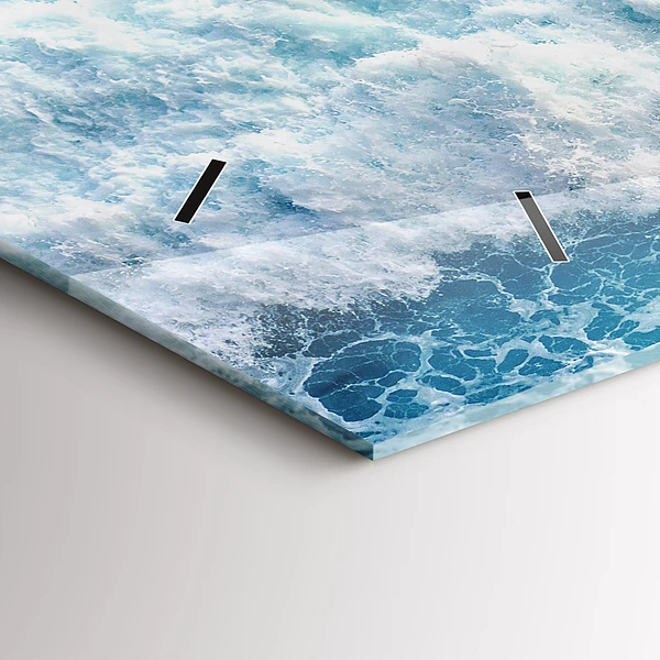Horizontale Uhr mit motiv Meereswellen