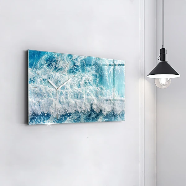 Horizontale Uhr mit motiv Meereswellen