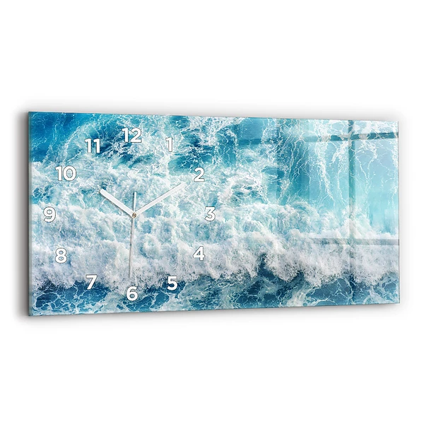 Horizontale Uhr mit motiv Meereswellen