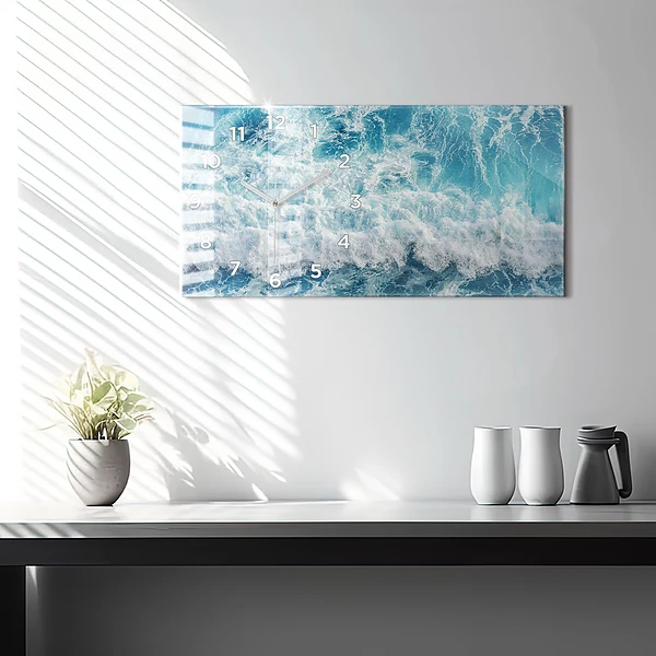 Horizontale Uhr mit motiv Meereswellen