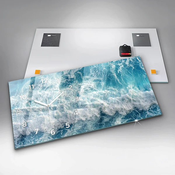 Horizontale Uhr mit motiv Meereswellen