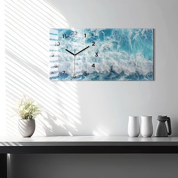Horizontale Uhr mit motiv Meereswellen