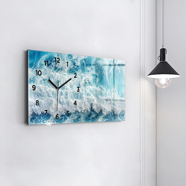 Horizontale Uhr mit motiv Meereswellen