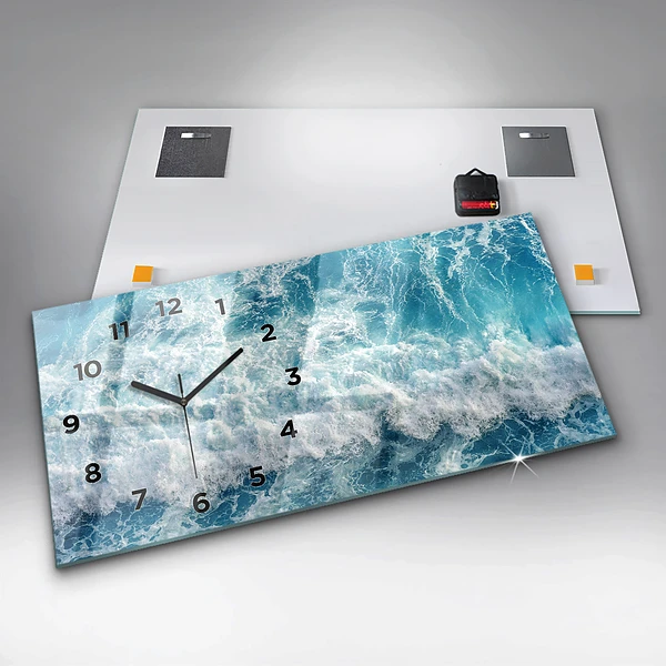 Horizontale Uhr mit motiv Meereswellen