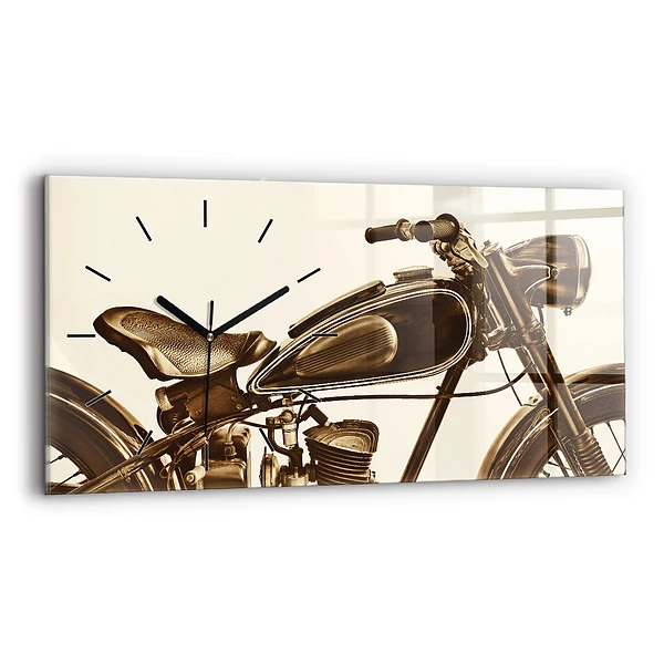Horizontale Uhr Sepia-Motorrad Vintage