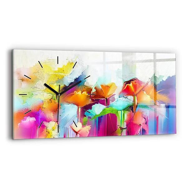 Horizontale Uhr Abstrakte Blumen