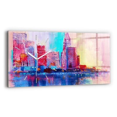 Horizontale Uhr Abstrakt von Wolkenkratzern