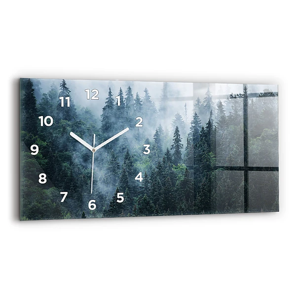 Horizontale Uhr Neblige Berglandschaft
