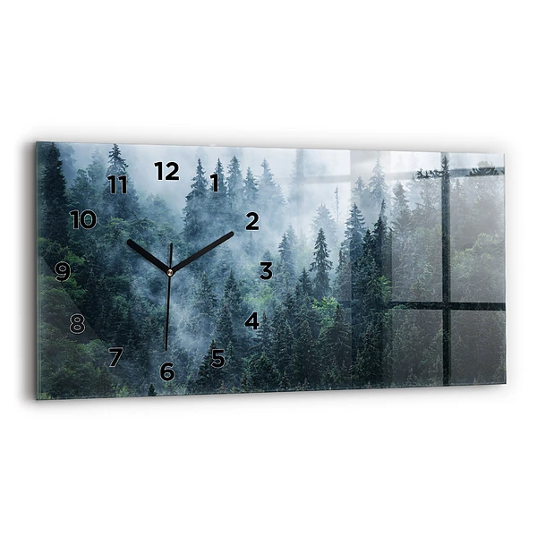Horizontale Uhr Neblige Berglandschaft