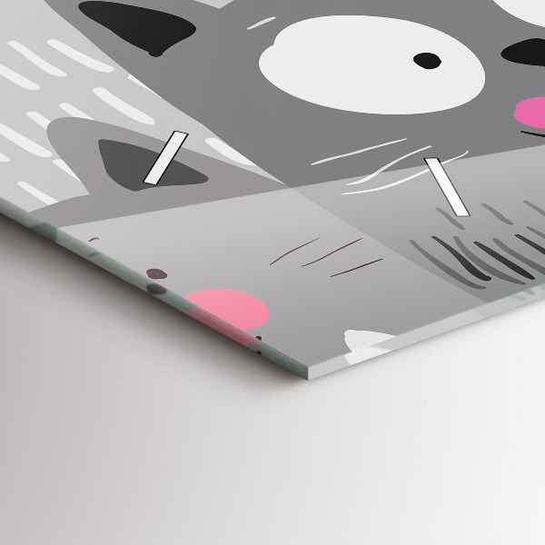 Horizontale Uhr Muster mit Katzen